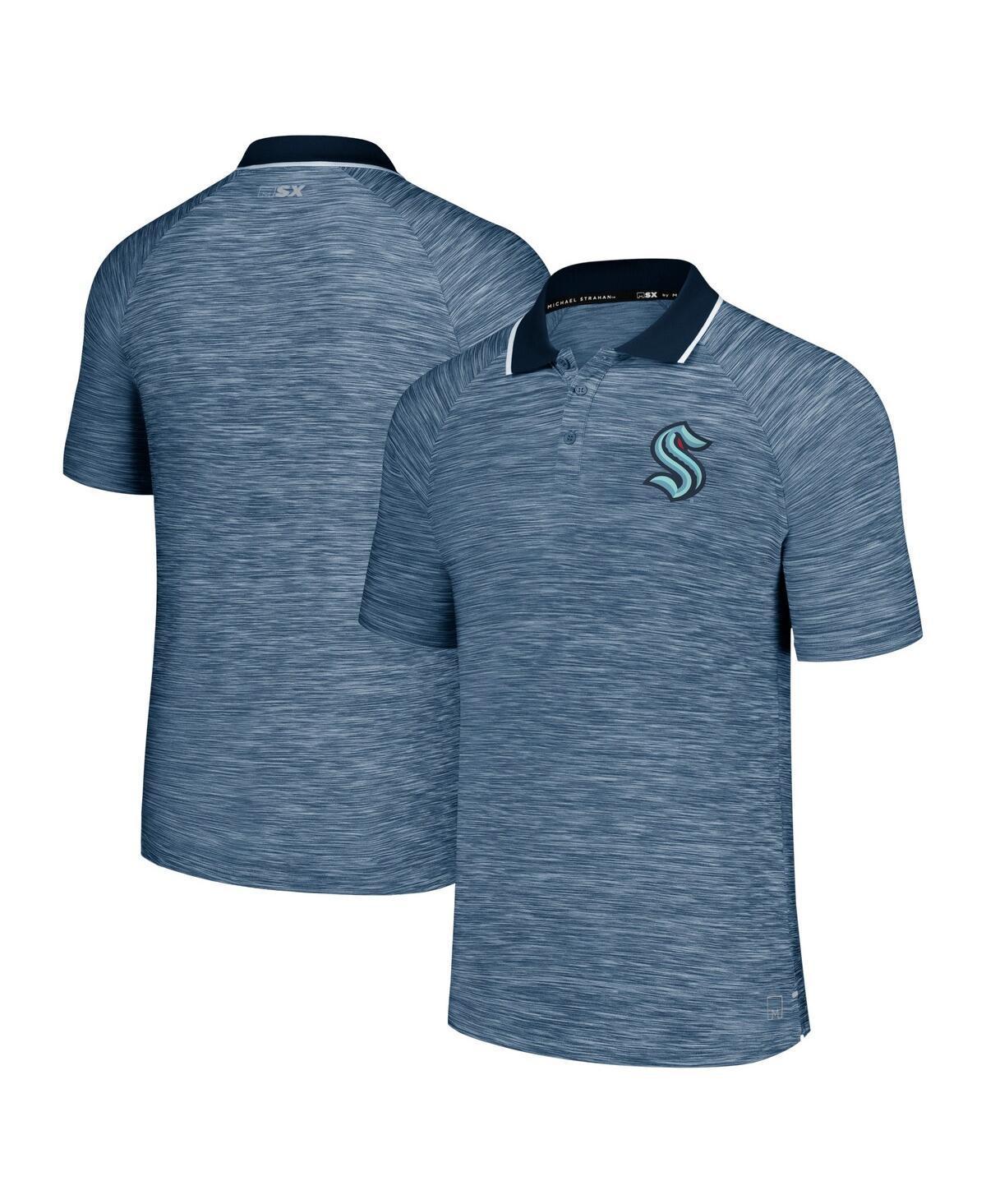 Mens Msx by Michael Strahan Deep Sea Blue Seattle Kraken Strategy Raglan Polo Shirt Product Image