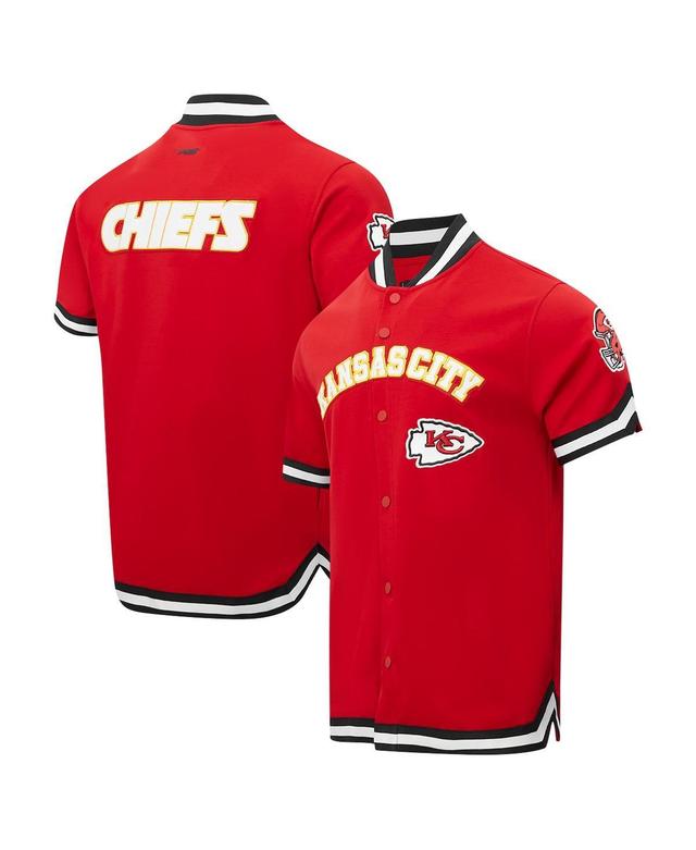 Pro Standard Mens Red Kansas City Chiefs Classic Warm-Up Short Sleeve Full-Snap Jacket Product Image