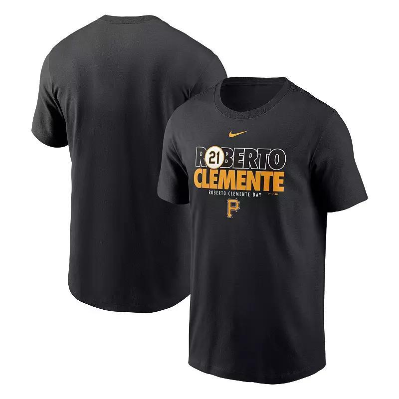 Mens Nike Roberto Clemente Black Pittsburgh Pirates Commemorative T-shirt Product Image