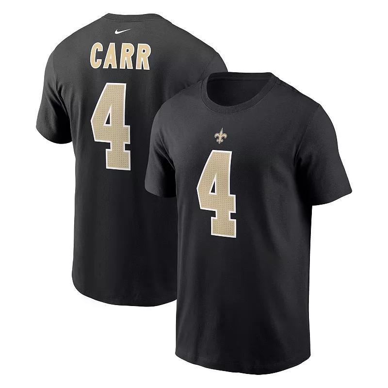 Mens Nike Derek Carr New Orleans Saints Player Name & Number T-Shirt Product Image