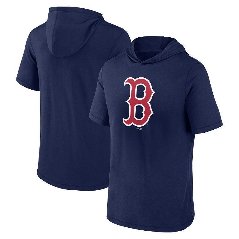 Mens Fanatics Branded Boston Red Sox Short Sleeve Hoodie T-Shirt Blue Product Image