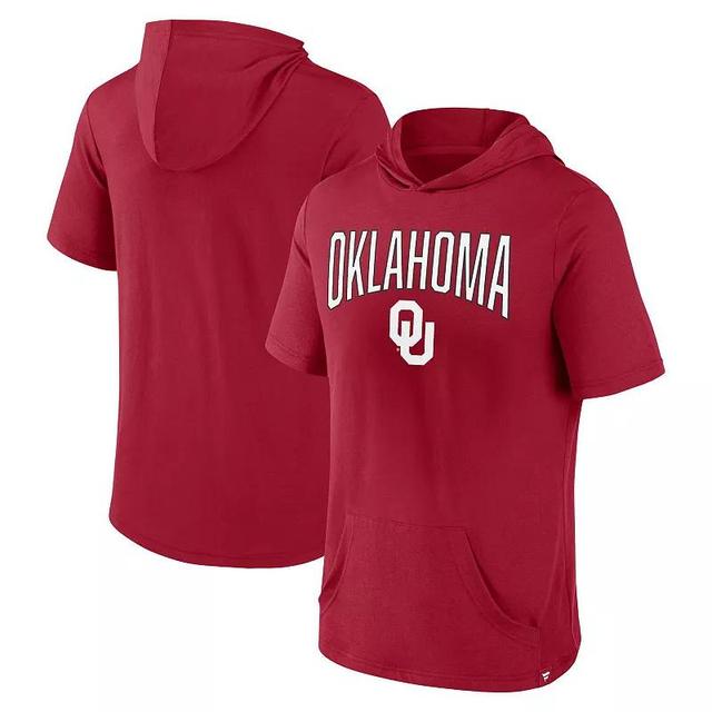 Mens Fanatics Branded Crimson Oklahoma Sooners Outline Lower Arch Hoodie T-Shirt Product Image