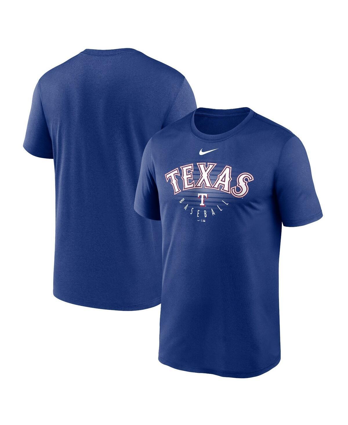 Mens Nike Royal Texas Rangers Wordmark Outline Legend T-Shirt Product Image