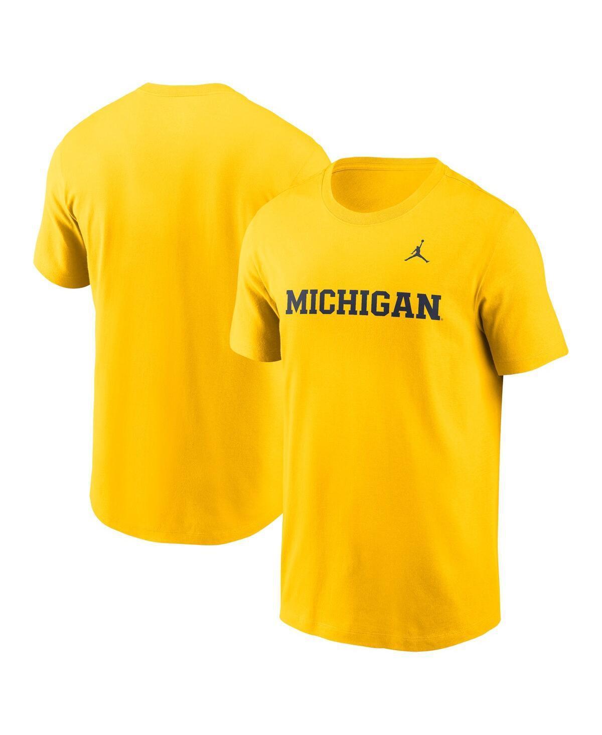 Jordan Mens Michigan Wolverines Primetime Evergreen Wordmark T-Shirt Product Image