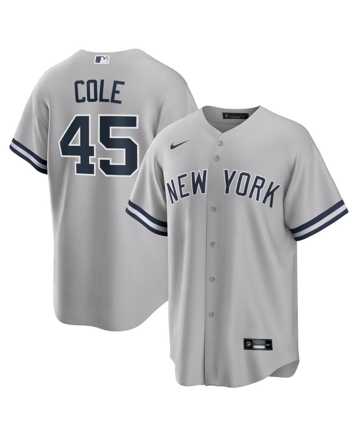 Mens Nike Gerrit Cole Gray New York Yankees Road Replica Player Name Jersey Product Image