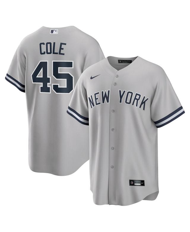 Nike Mens New York Yankees Official Player Replica Jersey Gerrit Cole - Gray Product Image