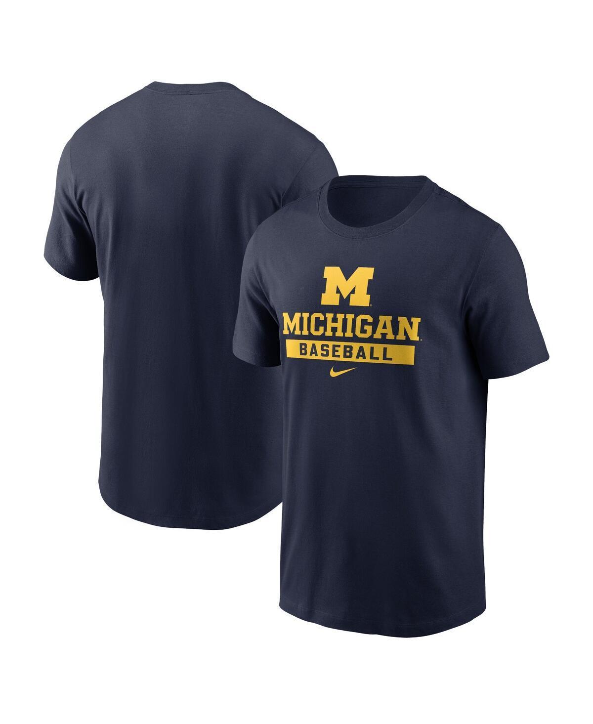 Nike Mens Navy Michigan Wolverines Baseball T-Shirt Product Image