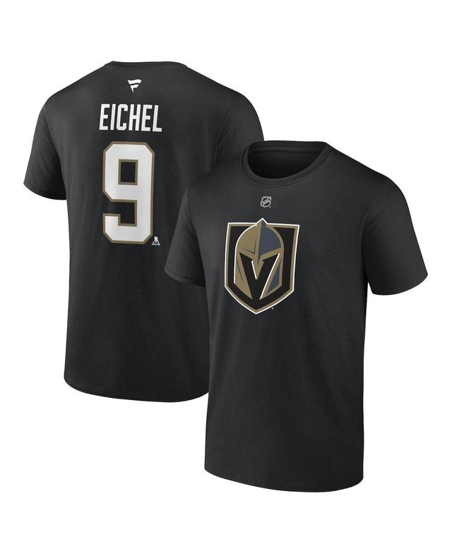 Mens Fanatics Jack Eichel Black Vegas Golden Knights Authentic Stack Name and Number T-shirt Product Image