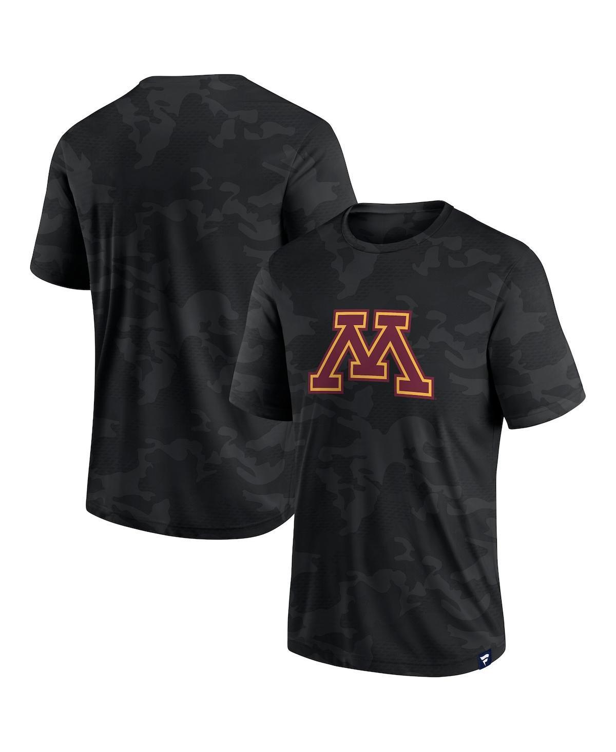 Mens Fanatics Black Minnesota Golden Gophers Camo Logo T-shirt Product Image