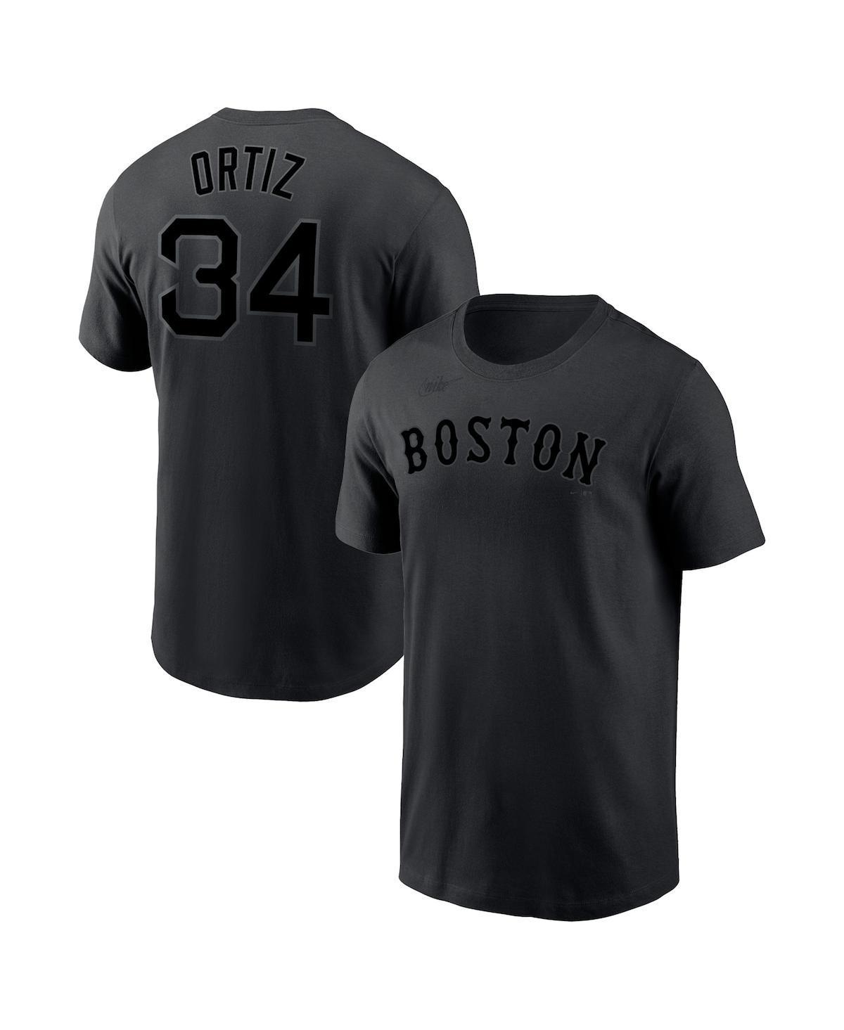 Mens Nike David Ortiz Black Boston Red Sox Name & Number T-shirt Product Image