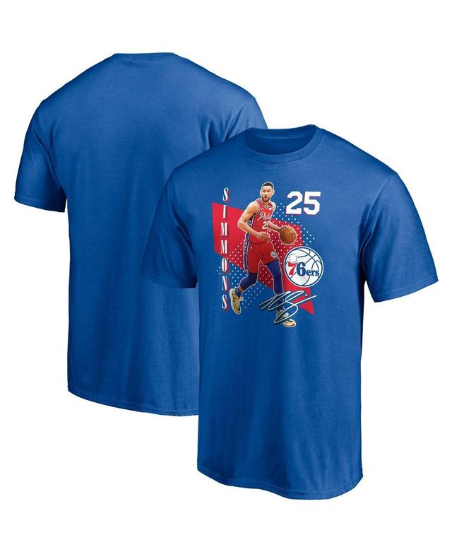 Mens Fanatics Ben Simmons Royal Philadelphia 76ers Pick and Roll T-shirt Product Image