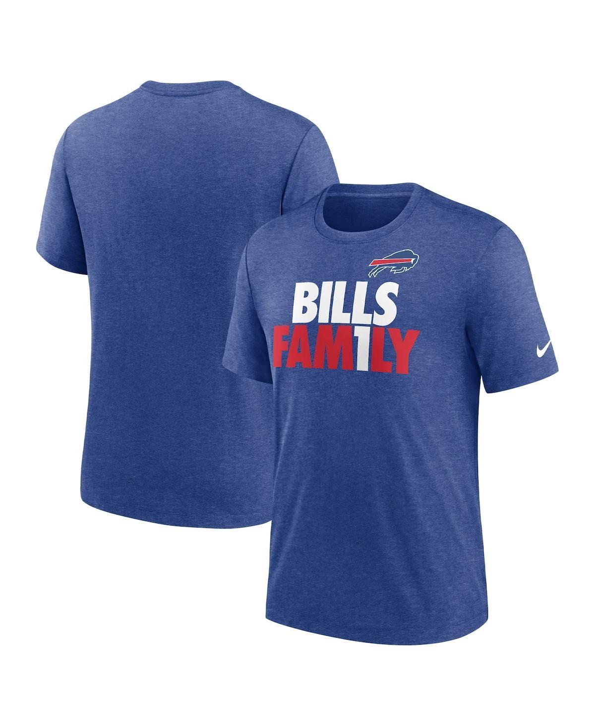 Mens Nike Heathered Royal Buffalo Bills Local Tri-Blend T-Shirt Product Image