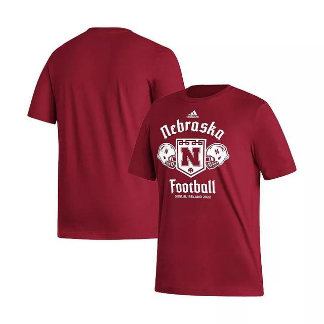 Mens adidas Scarlet Nebraska Huskers Dublin Strategy Game Fresh T-Shirt Product Image