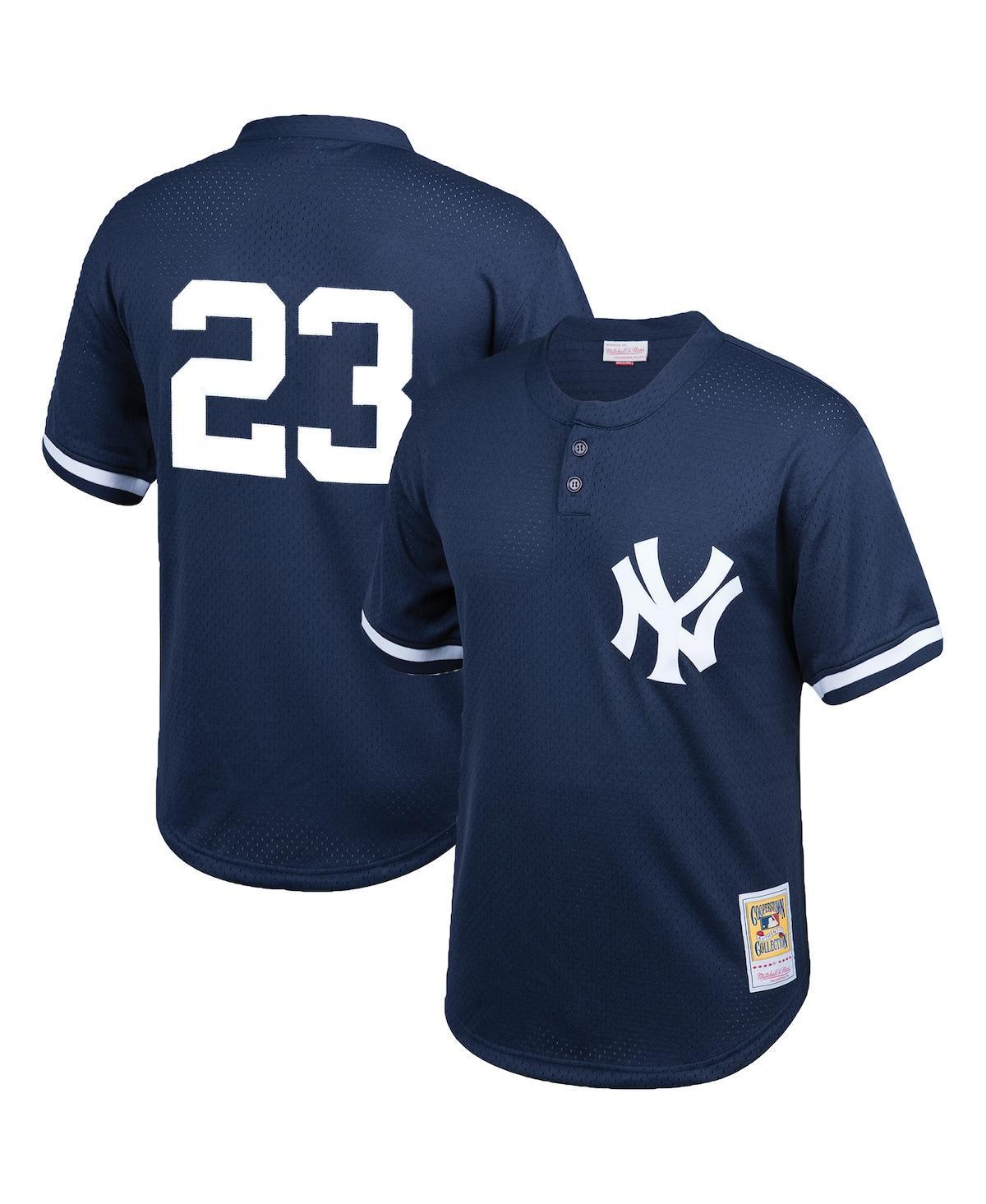 Mens Mitchell & Ness Don Mattingly New York Yankees Cooperstown Collection Big & Tall Mesh Batting Practice Jersey Blue Product Image