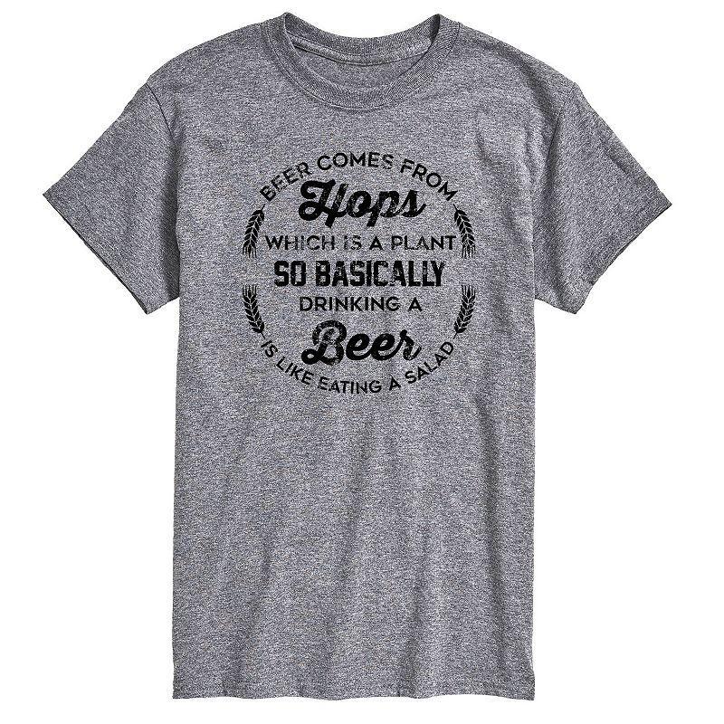 Mens Beer Comes From Hops Graphic Tee Product Image