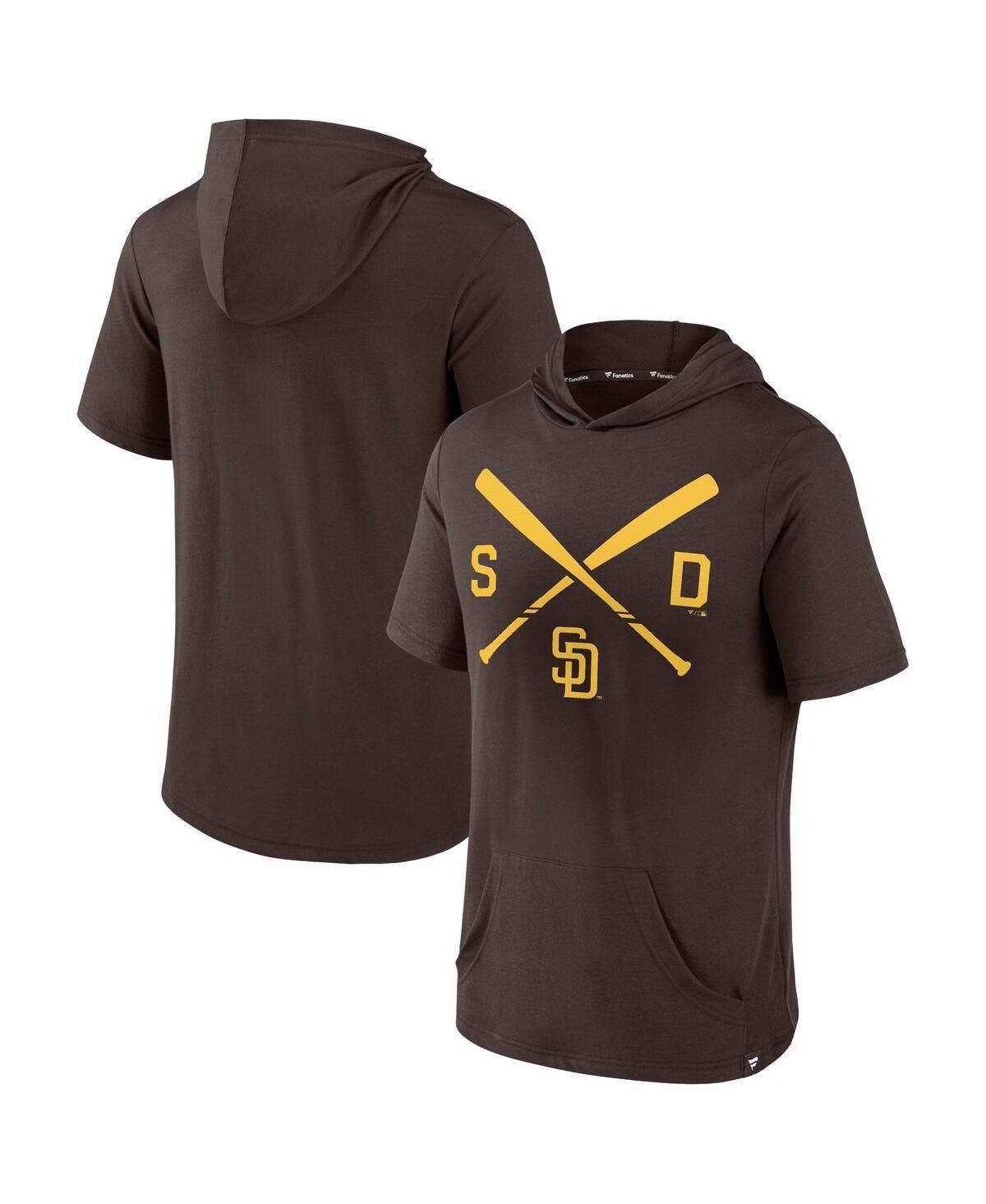 Mens Fanatics Branded San Diego Padres Iconic Rebel Short Sleeve Pullover Hoodie Product Image