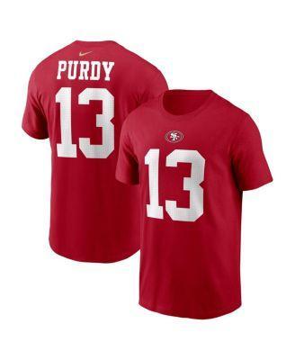 Mens Nike Brock Purdy Scarlet San Francisco 49ers Player Name and Number T-shirt Product Image