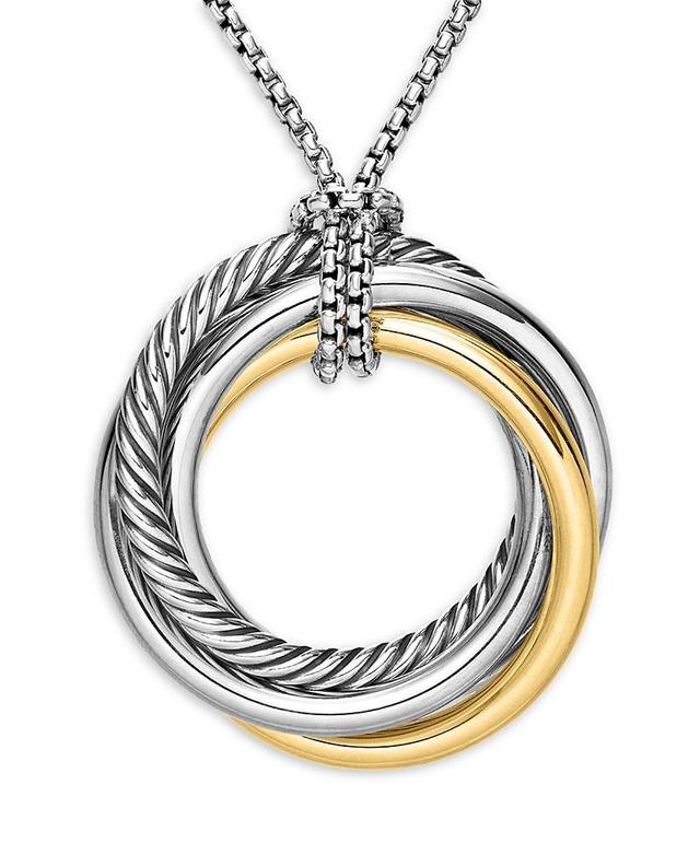 Womens Crossover Pendant Necklace with 14K Yellow Gold Product Image