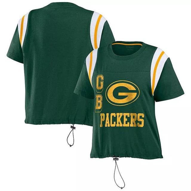 Womens WEAR by Erin Andrews Bay Packers Cinched Colorblock T-Shirt Product Image