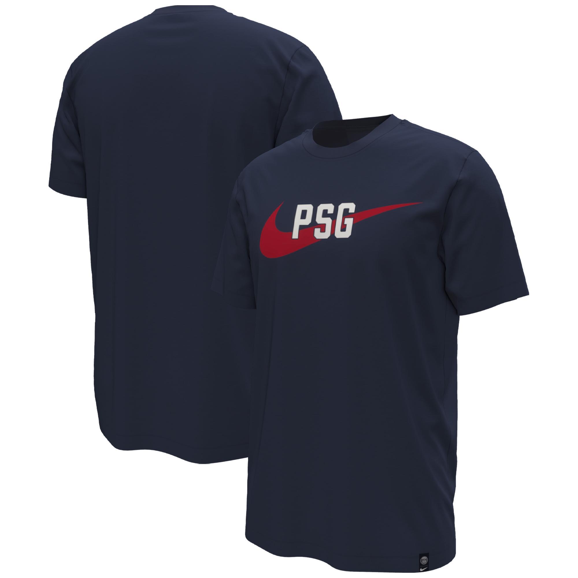 Mens Nike Navy Paris Saint-Germain Swoosh T-Shirt Blue Product Image