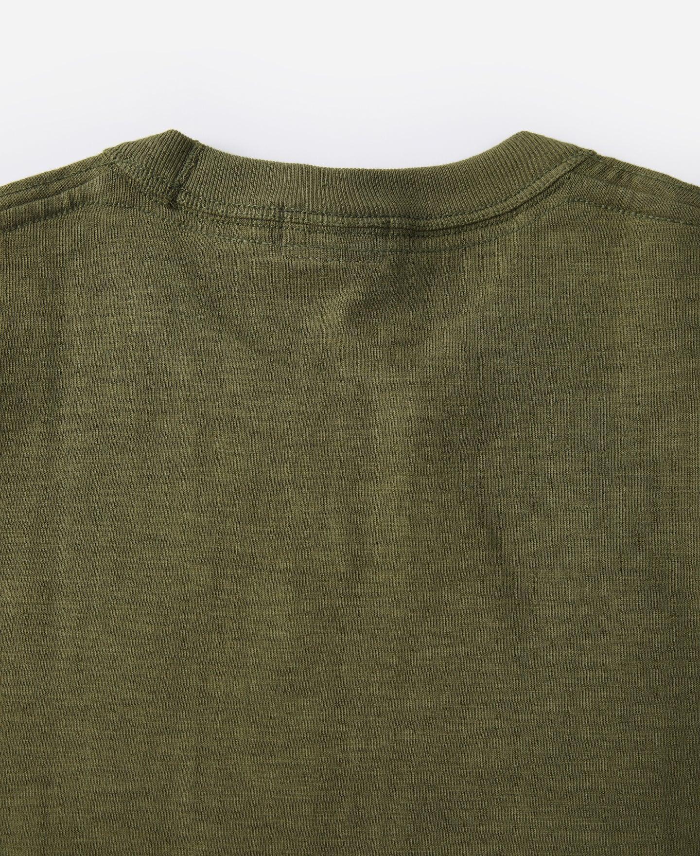 10.5 oz US Cotton Tubular Gusset T-Shirt - Green Product Image