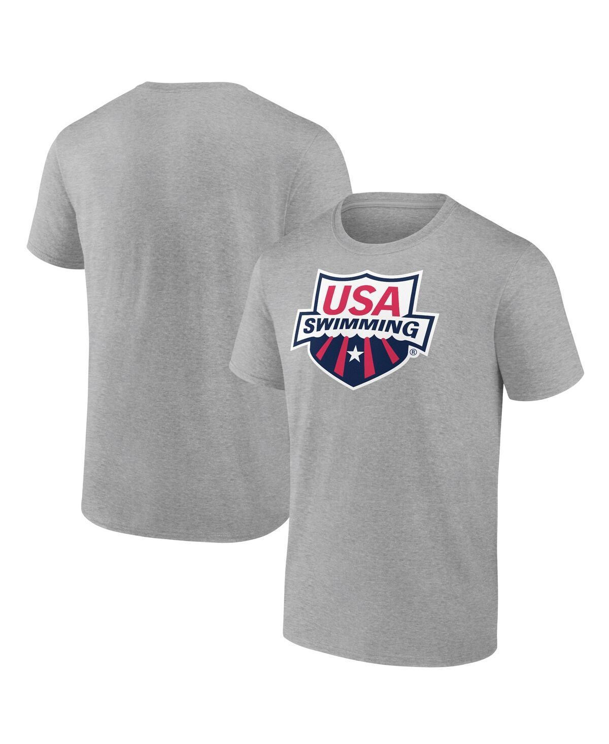 Fanatics Mens Heather Gray Usa Swimming Primary Logo T-Shirt Product Image