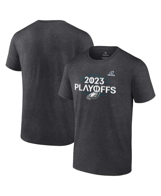 Mens Fanatics Heather Charcoal Philadelphia Eagles 2023 Nfl Playoffs T-shirt Product Image