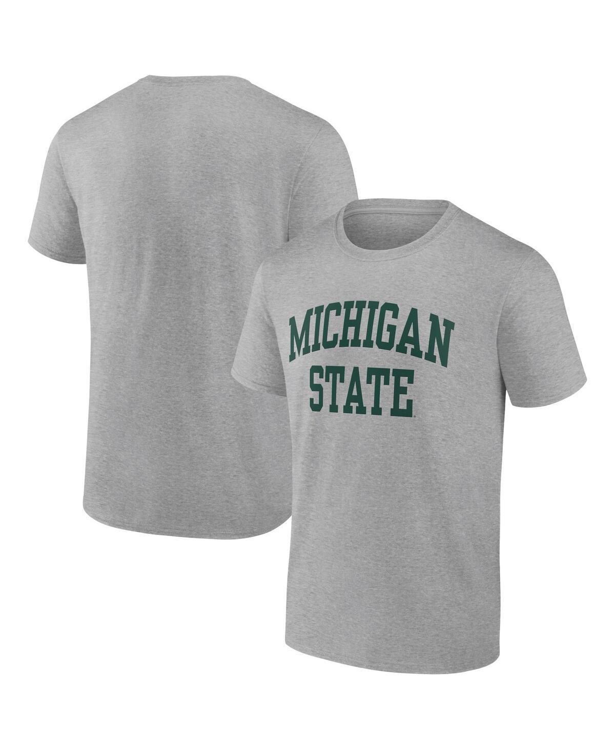 Mens Fanatics Heather Gray Michigan State Spartans Basic Arch T-shirt Product Image