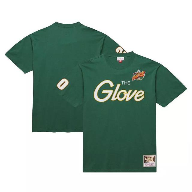 Mens Mitchell & Ness Gary Payton Green Seattle SuperSonics Premium Nickname T-Shirt Product Image