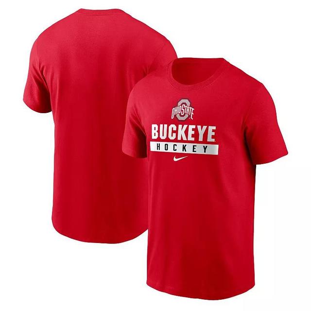 Mens Nike Scarlet Ohio State Buckeyes Ice Hockey Sport Drop T-Shirt Product Image