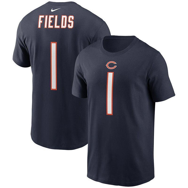 Mens Nike Justin Fields Chicago Bears Player Name & Number T-Shirt Blue Product Image