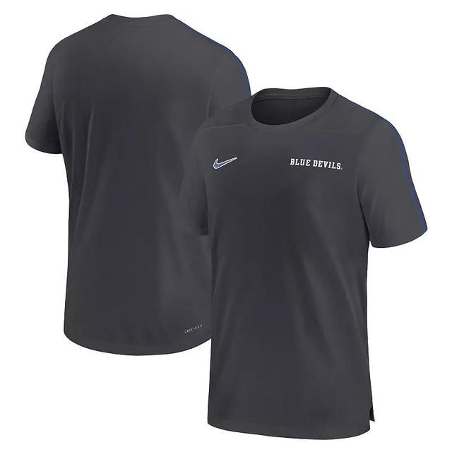 Nike Mens Duke Blue Devils 2024 Sideline Coach Performance T-shirt - Anthracite Product Image