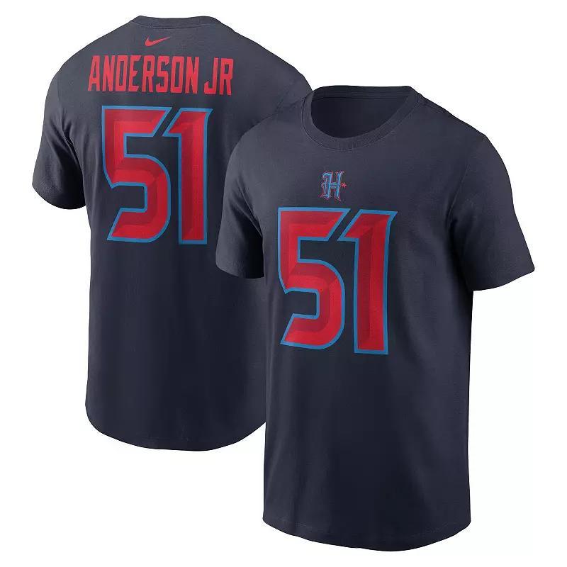 Mens Nike Will Anderson Jr. Houston Texans Name & Number T-Shirt Blue Product Image