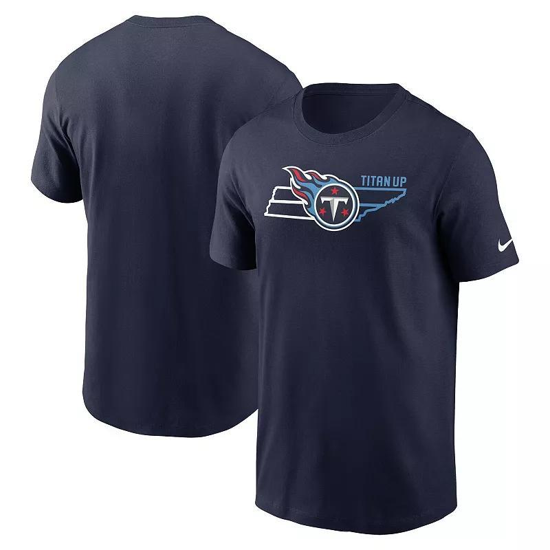 Mens Nike Navy Tennessee Titans Essential Local Phrase T-Shirt Blue Product Image