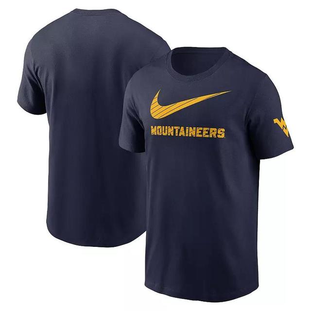 Men's Nike Blue Carolina Panthers Sideline Infograph Lockup Performance T-Shirt Product Image