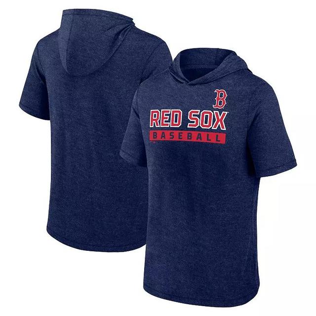 Mens Profile Boston Red Sox Big & Tall Short Sleeve Pullover Hoodie Blue Product Image