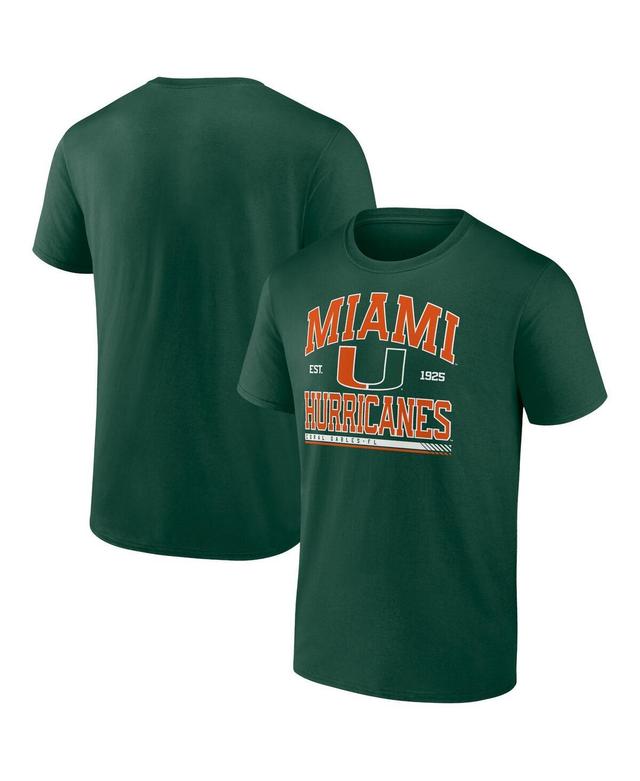 Mens Fanatics Green Miami Hurricanes Modern Stack T-shirt Product Image