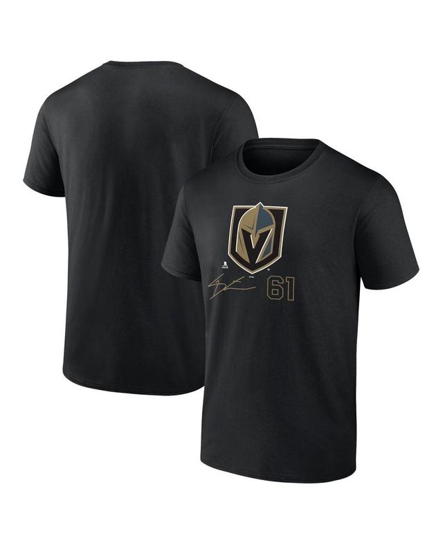 Mens Fanatics Mark Stone Black Vegas Golden Knights Name and Number T-shirt Product Image