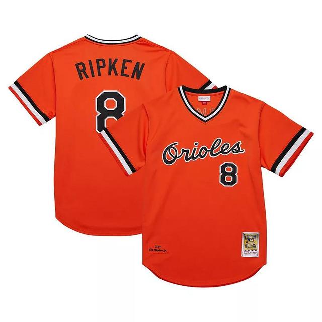 Mens Mitchell & Ness Cal Ripken Jr. Baltimore Orioles 2001 Cooperstown Collection Authentic Throwback Jersey Product Image