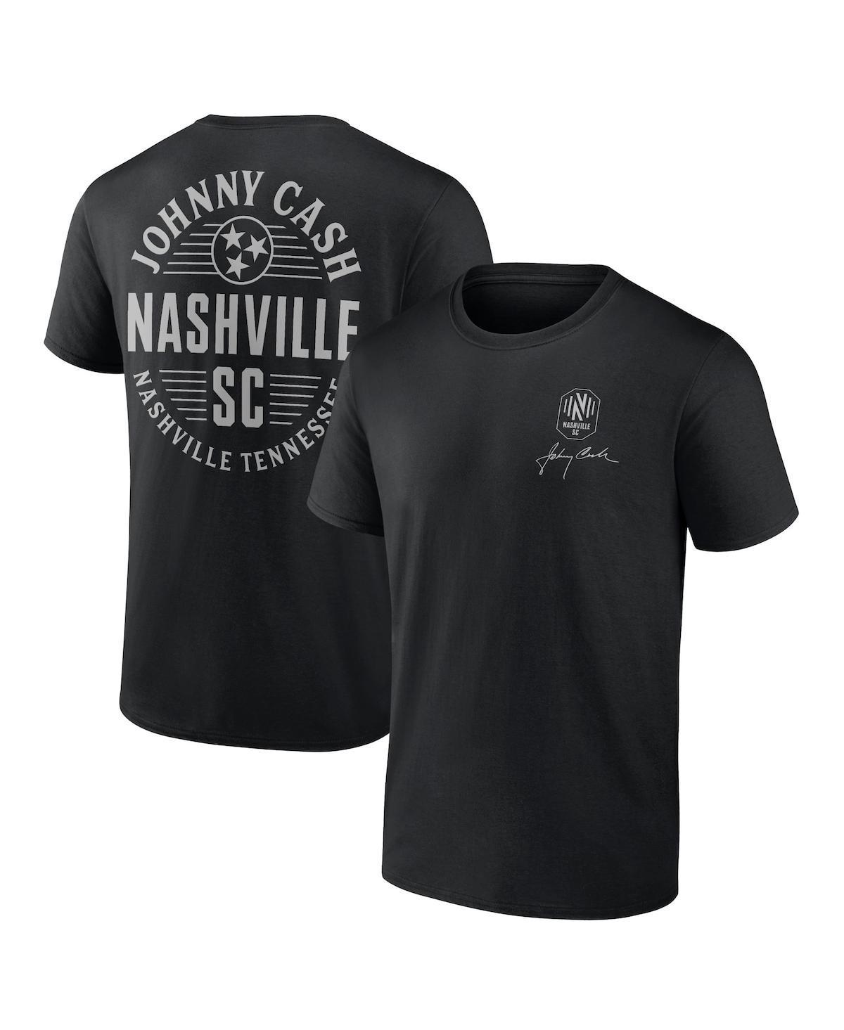 Mens Fanatics Black Nashville Sc Johnny Cash Oval T-shirt Product Image