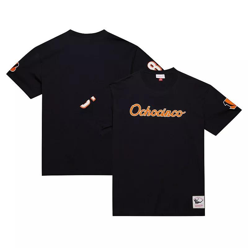 Mens Mitchell & Ness Chad Johnson Cincinnati Bengals Retired Player Nickname T-Shirt Product Image