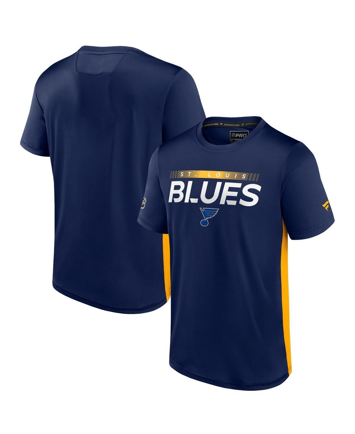 Mens Fanatics Navy St. Louis Blues Authentic Pro Rink Tech T-shirt - Navy Product Image