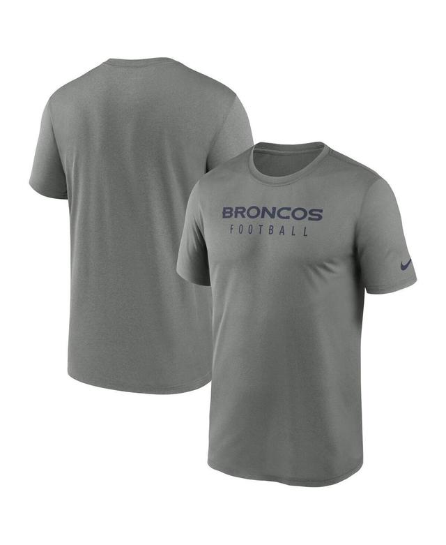 Mens Nike Heather Gray Denver Broncos Sideline Legend Performance T-shirt Product Image