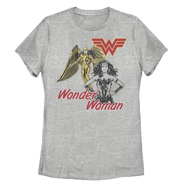 Juniors DC Comics Wonder Woman Double Pose Poster Graphic Tee, Girls Athletic Grey Product Image