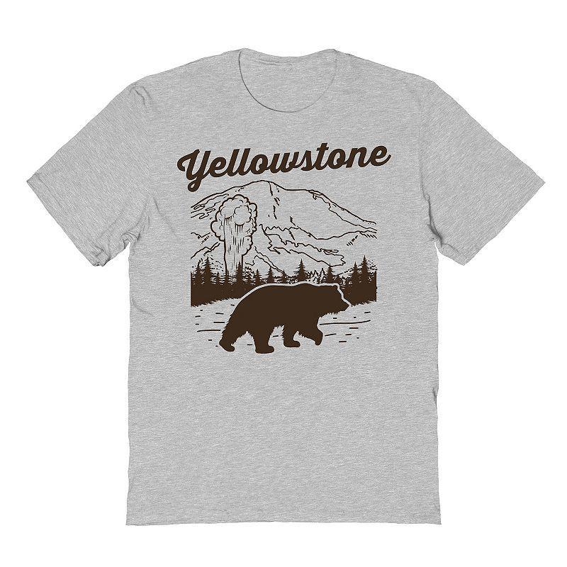 Mens Country Parks Yellowstone Graphic Tee Grey Product Image