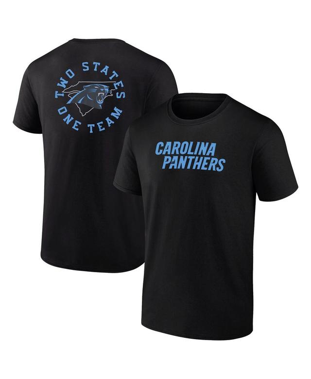 Mens Profile Black Carolina Panthers Big and Tall Two-Sided T-shirt Product Image