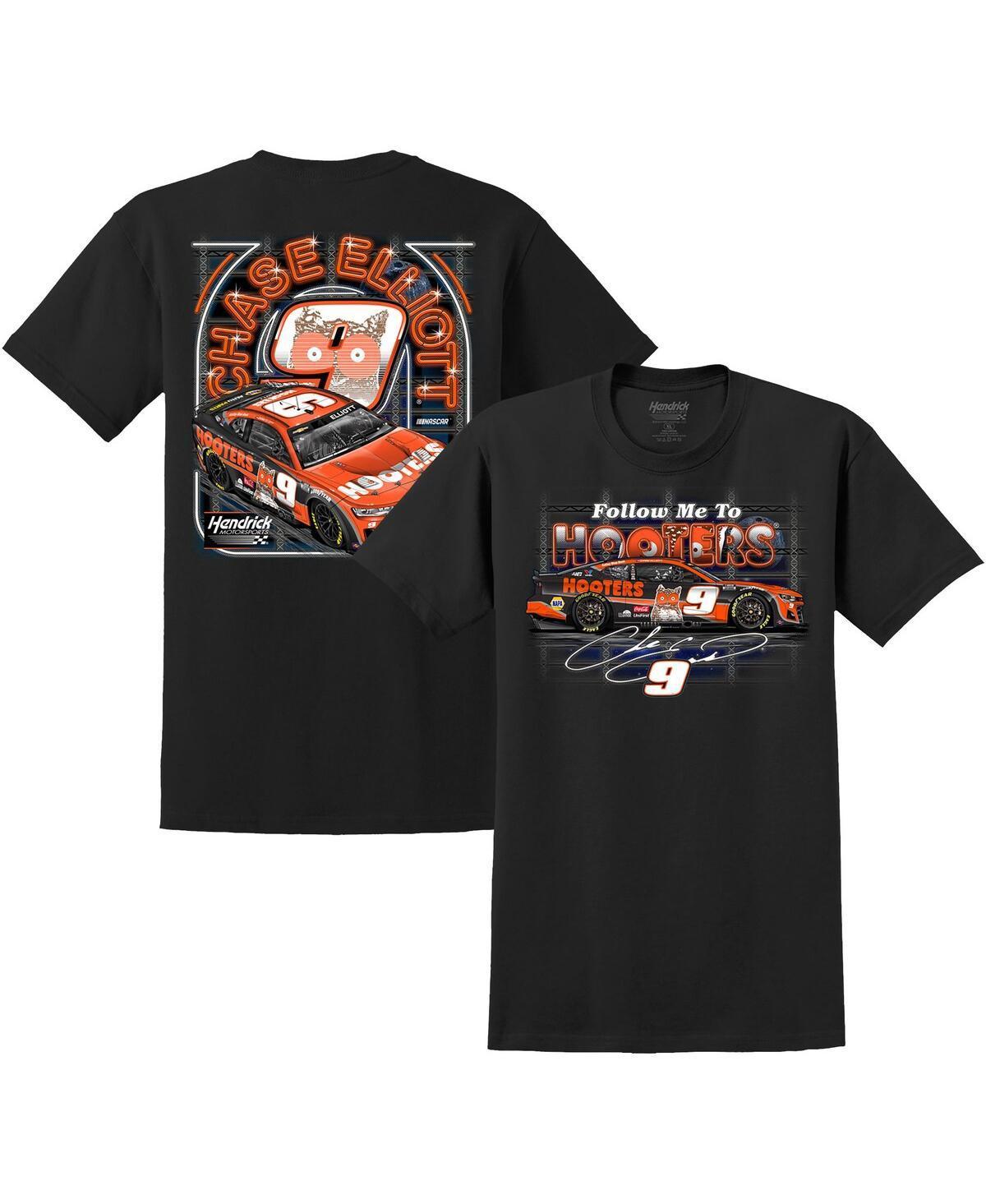 Mens Hendrick Motorsports Team Collection Black Chase Elliott Hooters Car T-shirt Product Image