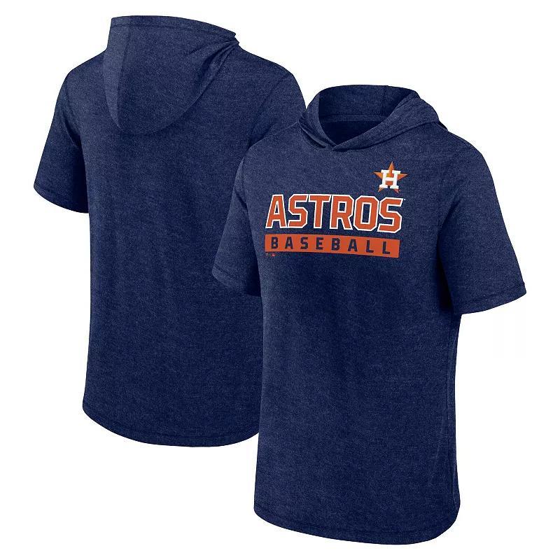 Mens Profile Houston Astros Big & Tall Short Sleeve Pullover Hoodie Blue Product Image