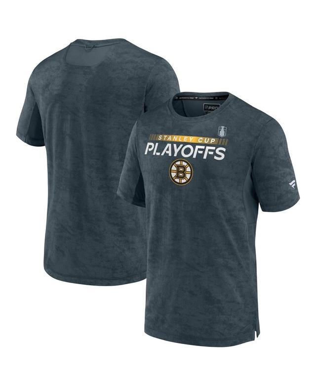 Mens Fanatics Charcoal Boston Bruins Authentic Pro 2022 Stanley Cup Playoffs T-shirt Product Image