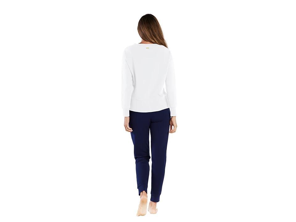 Helen Jon V-Neck Pullover (White) Women's Sweatshirt Product Image